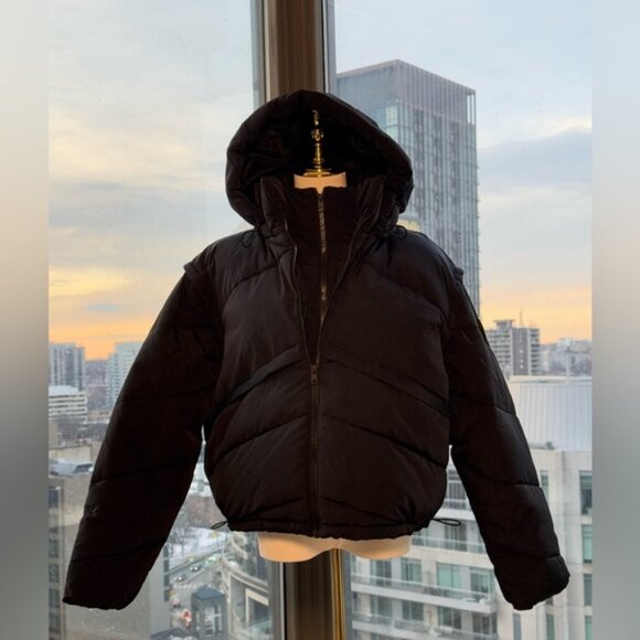 🆕 ALO YOGA 🧿 NWOT Black Glacier Puffer - Sz L - US 12 / 14 - Picture 12 of 16